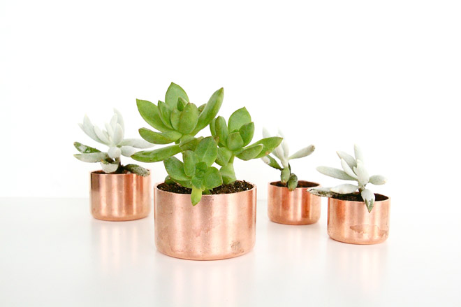 DIY copper planters
