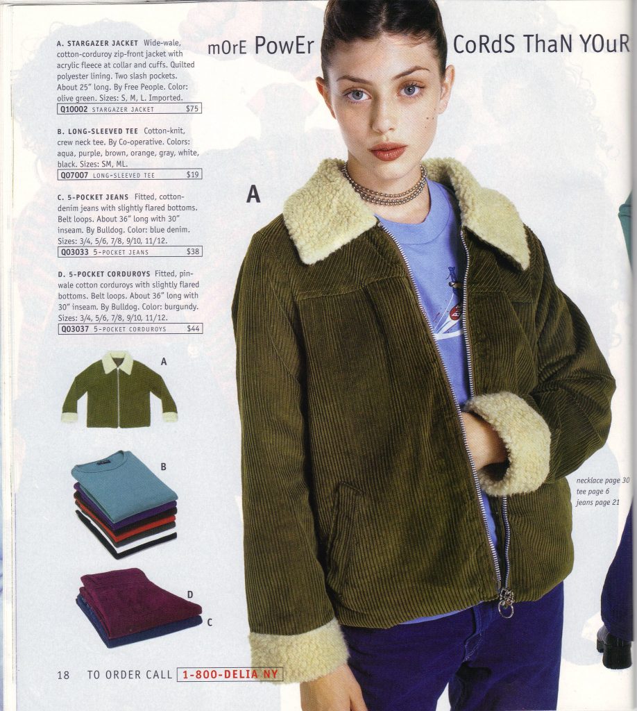 Corduroy jackets from an old Delia's Catalog - Happily K blog