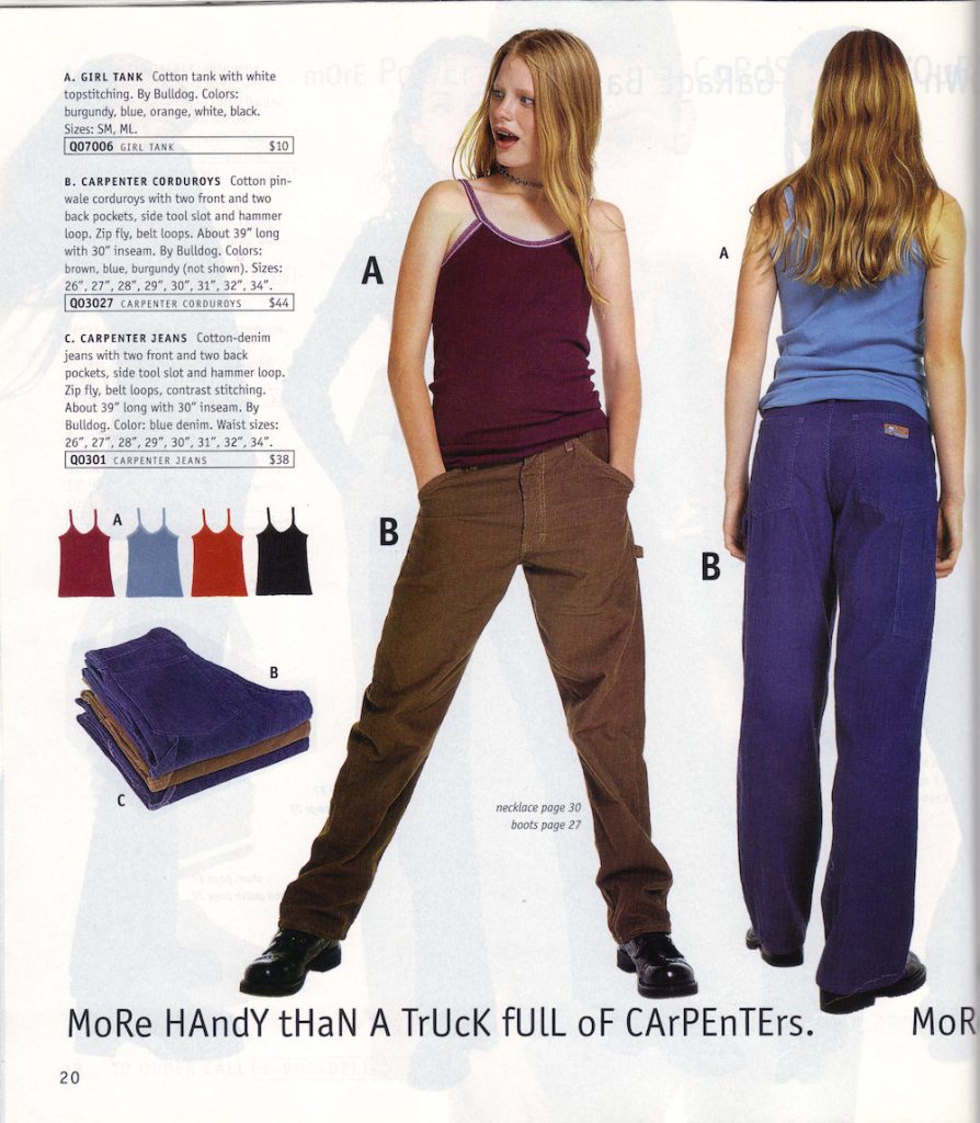 Spaghetti strap tanks, a staple look from an old Delia's Catalog, via Happily K
