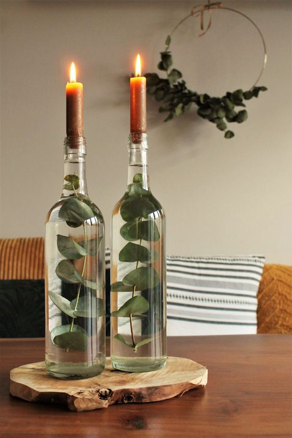 Simple Wine Glass & Candle Center Piece - Do-It-Yourself Fun Ideas